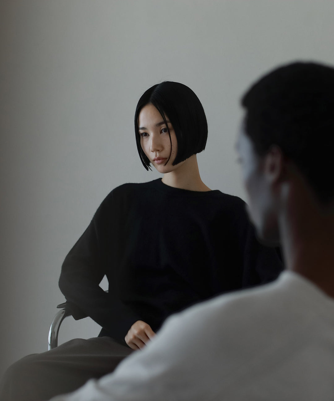 シンプルカシミヤニット