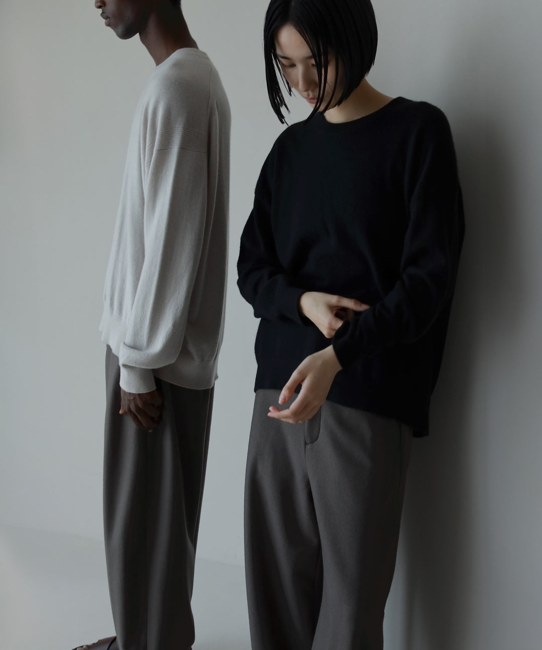 シンプルカシミヤニット