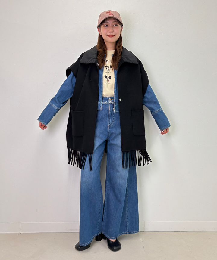 ワイドシルエットデニムパンツ
