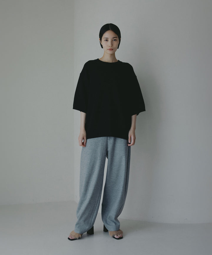 ハーフスリーブカシミヤニット