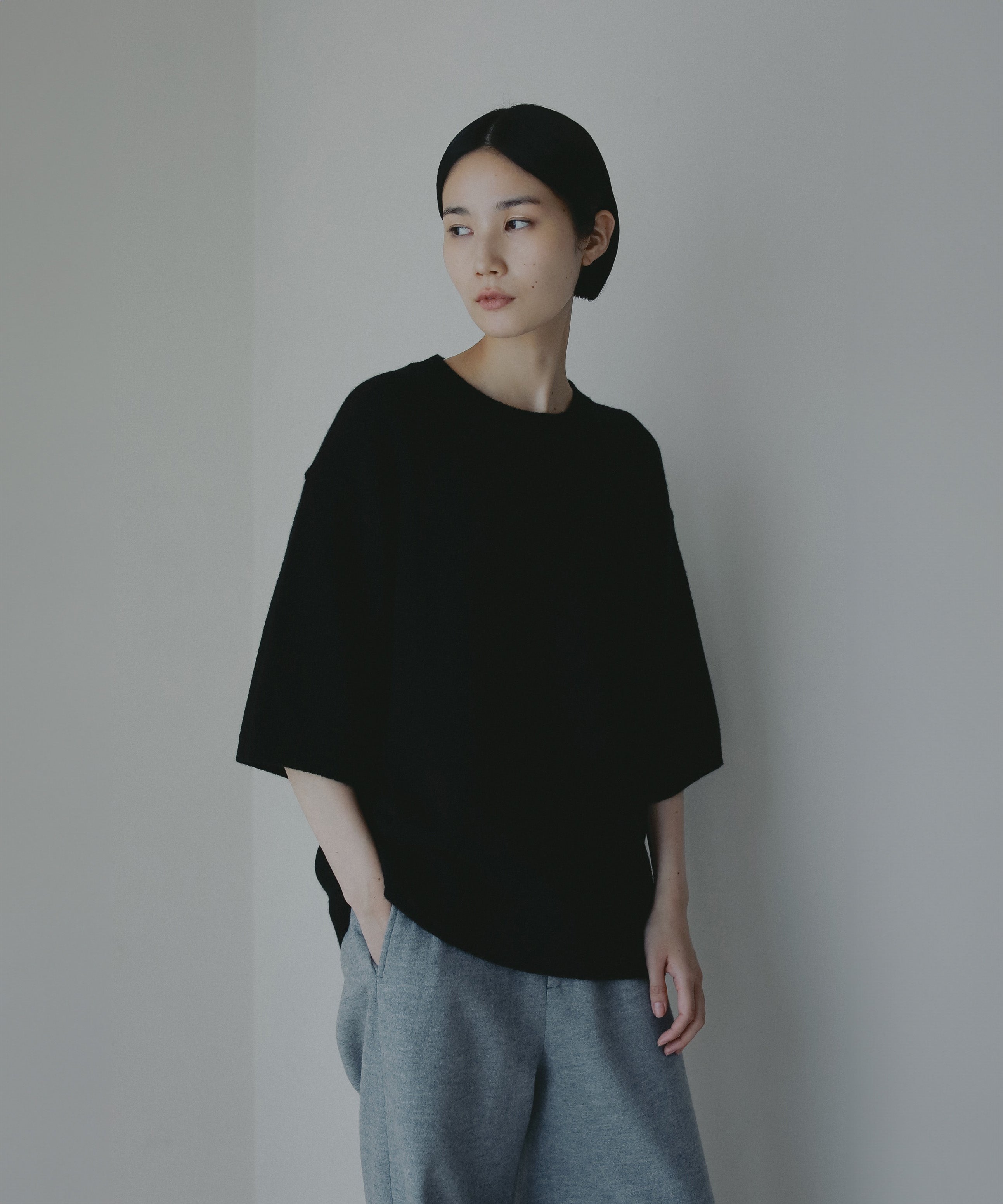 ハーフスリーブカシミヤニット – FACE SANS FARD