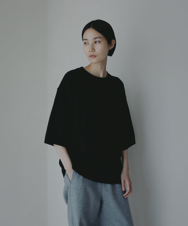 ハーフスリーブカシミヤニット