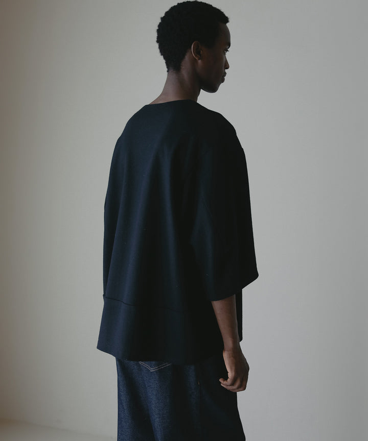 キーネックハーフスリーブトップス