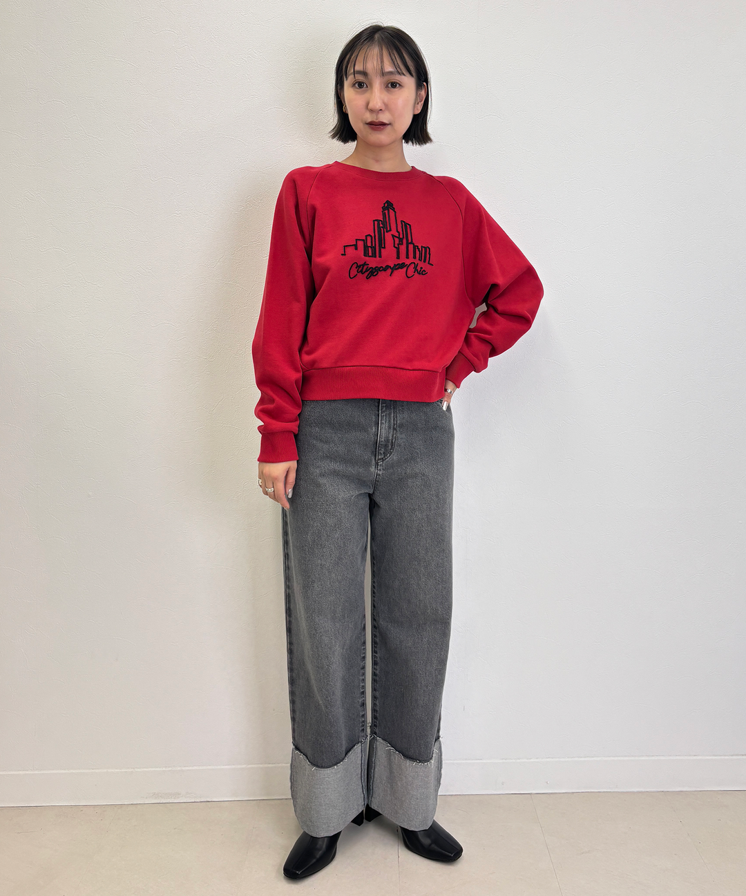 配色エンブロイダリートップス