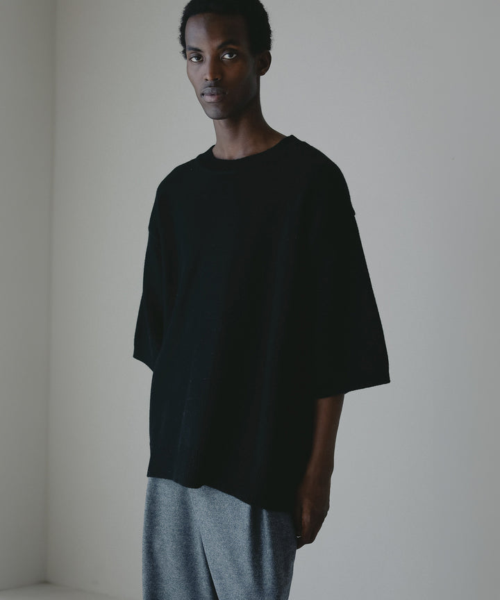 ハーフスリーブカシミヤニット