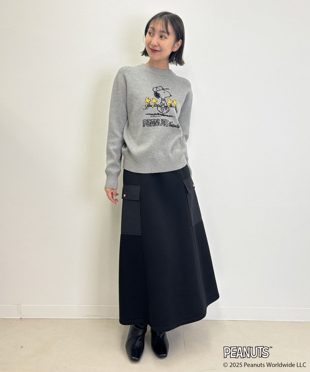 PEANUTS(SNOOPY)コラボジャガードニット