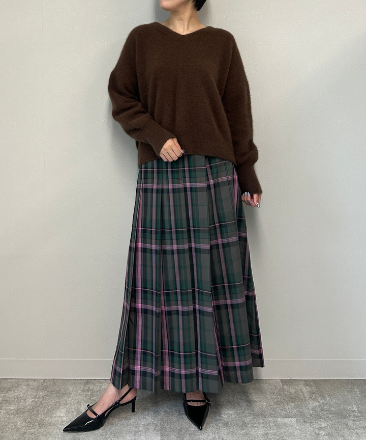 ビッグチェックAラインスカート