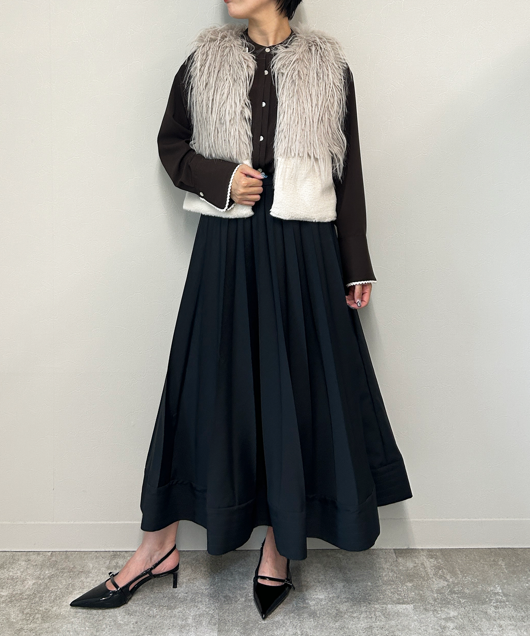 アコーディオンプリーツスカート