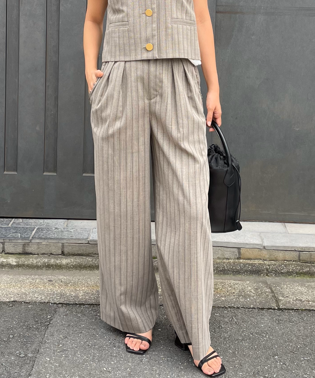 ストライプワイドパンツ – FACE SANS FARD ストライプワイドパンツ – FACE SANS FARD