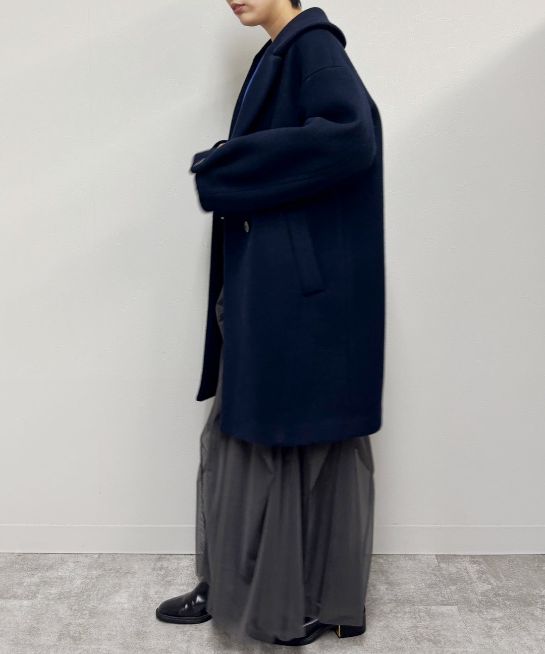 ウールメルトンレディライクコート