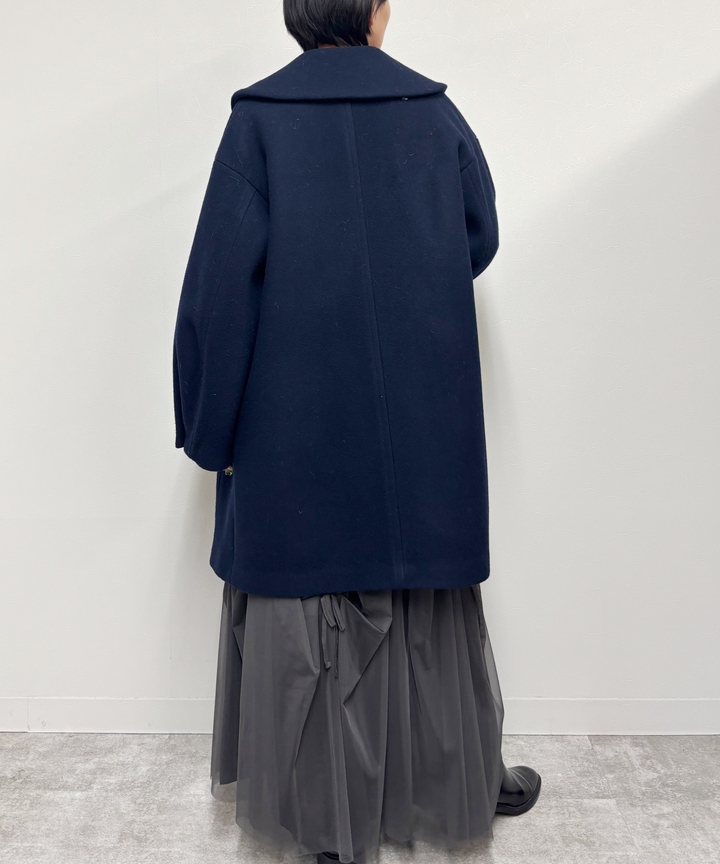 ウールメルトンレディライクコート