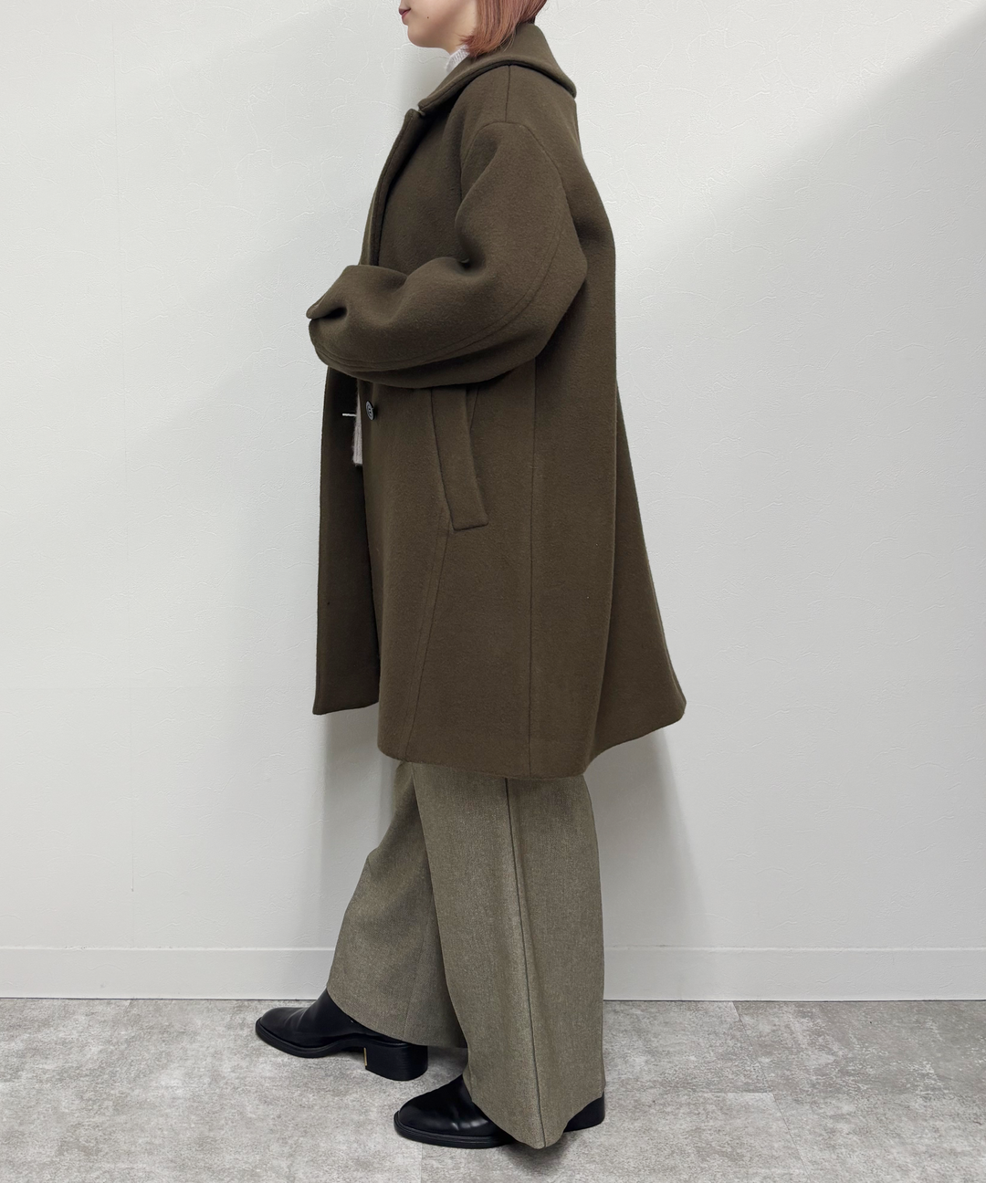 ウールメルトンレディライクコート