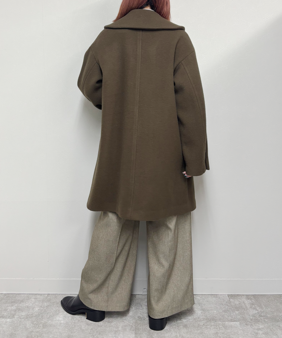 ウールメルトンレディライクコート