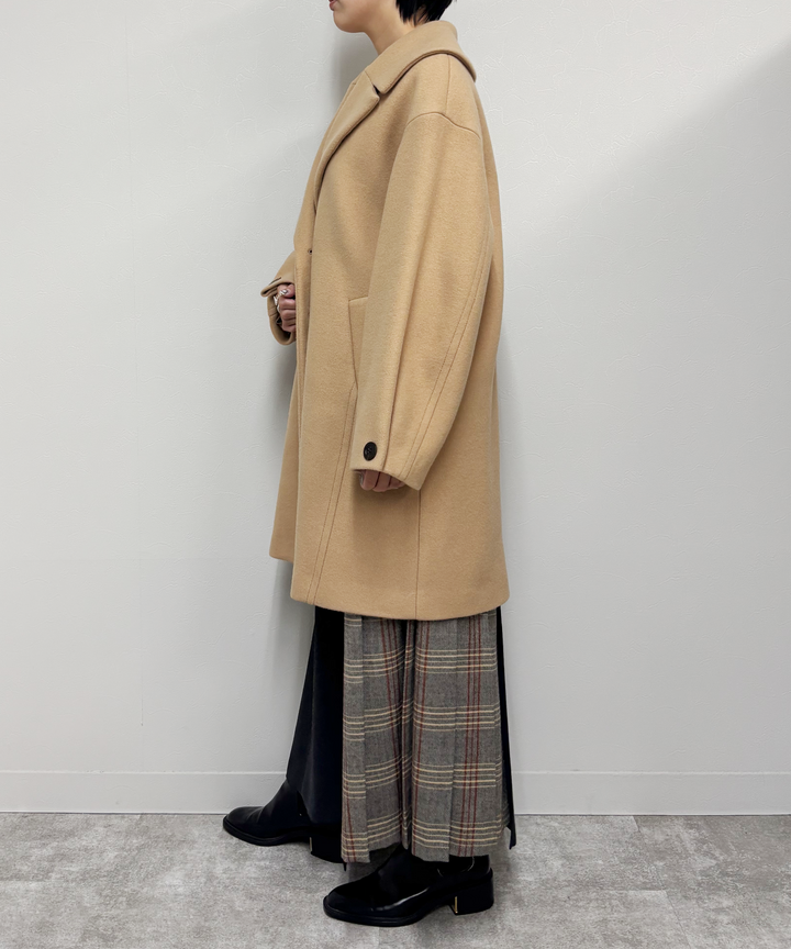 ウールメルトンレディライクコート