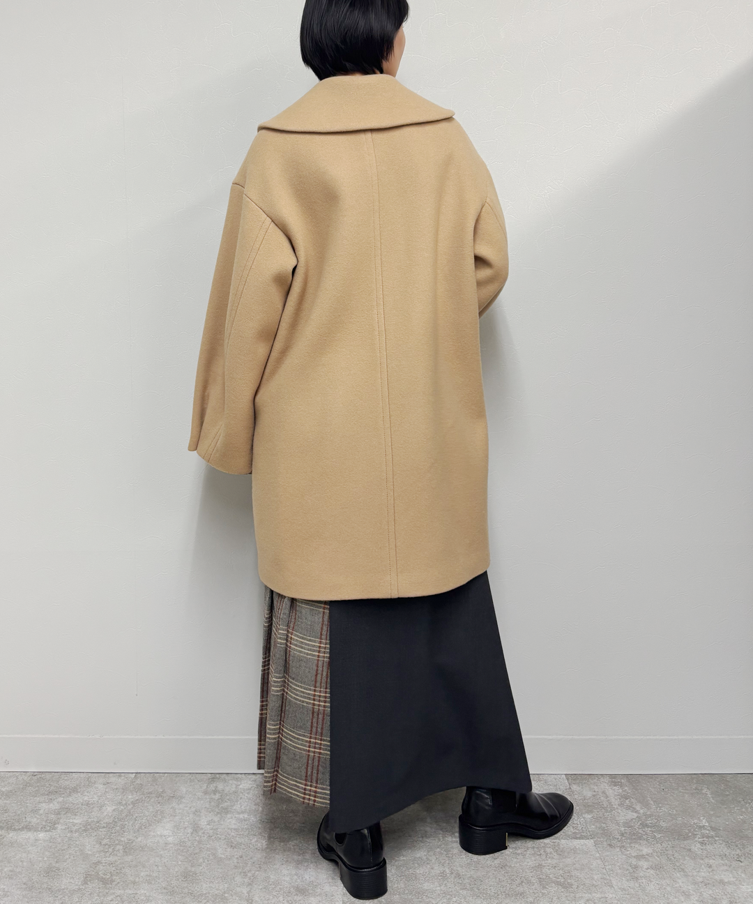 ウールメルトンレディライクコート