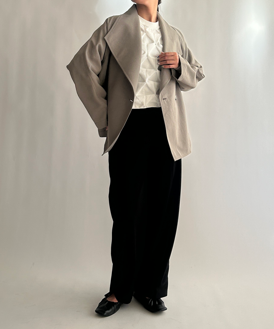 DICROSビッグカラーショートコート – FACE SANS FARD DICROSビッグカラーショートコート – FACE SANS FARD