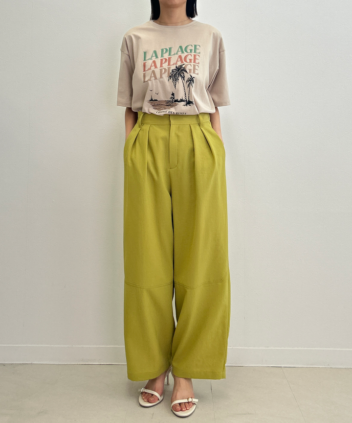 LAPLAGEロゴプリントTシャツ