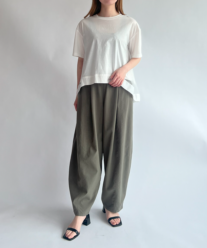 異素材ドッキングTシャツ