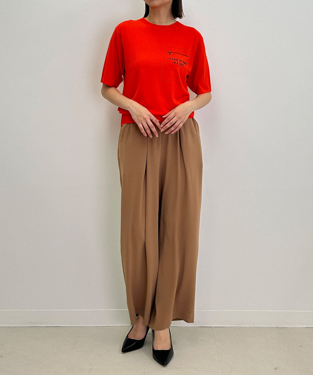 ドレープワイドパンツ