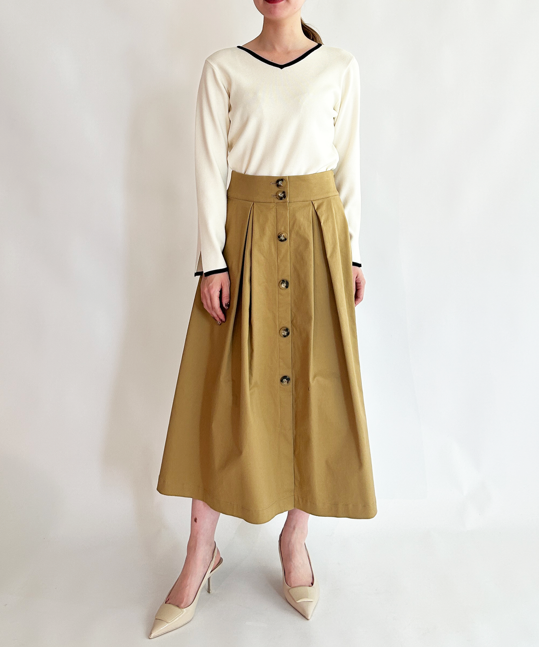 コットンチノスカート – FACE SANS FARD コットンチノスカート – FACE SANS FARD