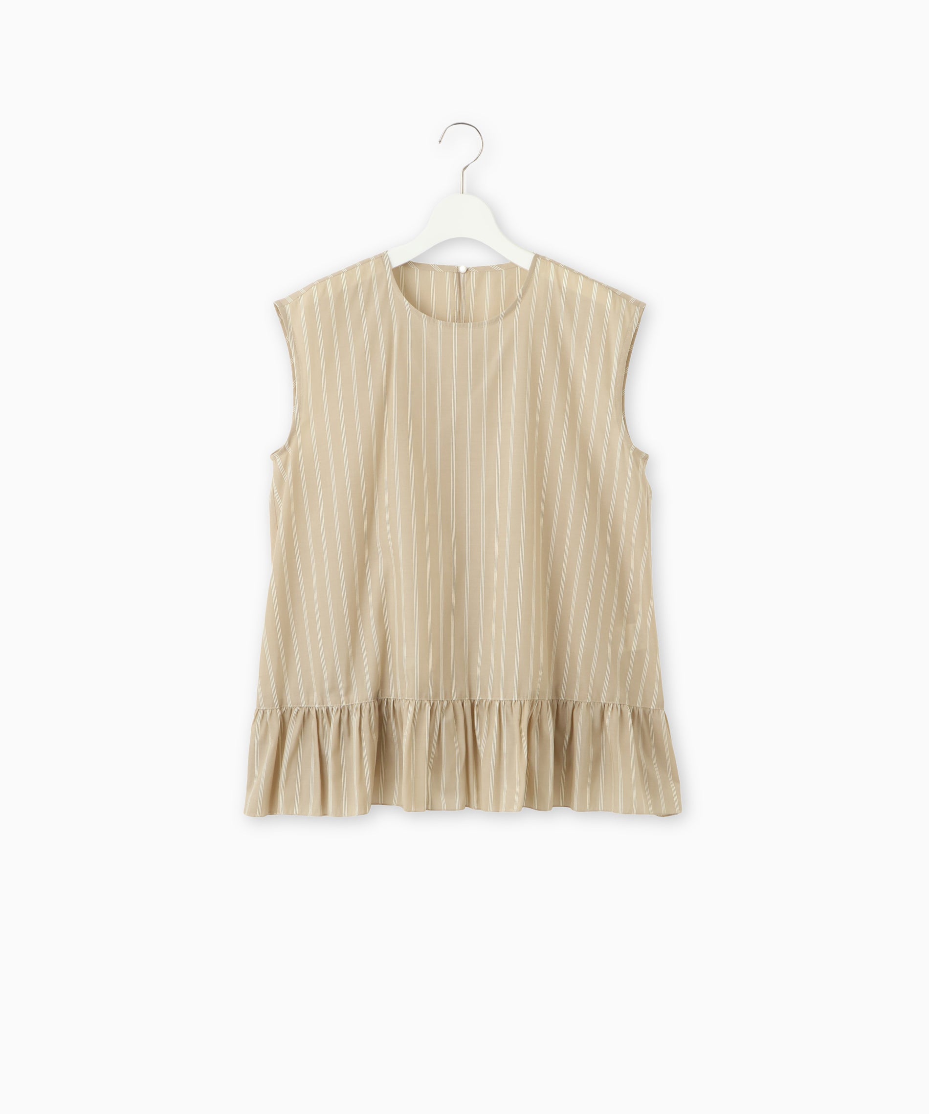 Lois Claire ノースリーブ　クロシェ　シアートップス M シアーストライプノースリーブトップス – FACE SANS FARD
