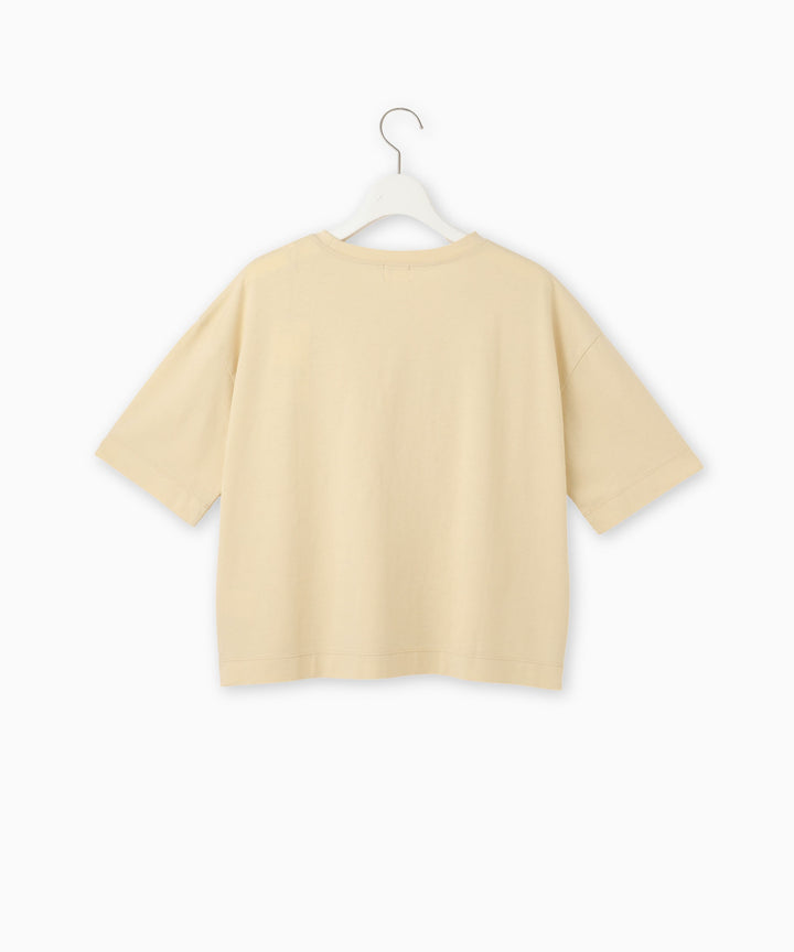 綿天竺プリントクロップドTシャツ