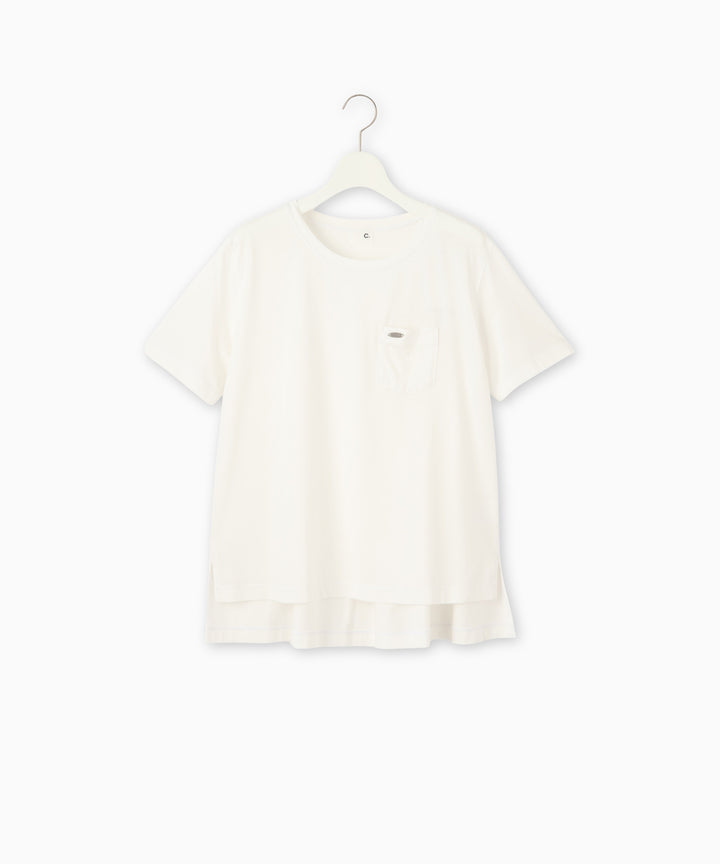 バックタックシンプルTシャツ