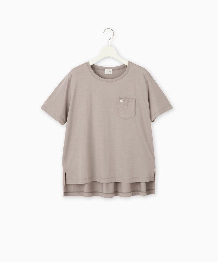 バックタックシンプルTシャツ
