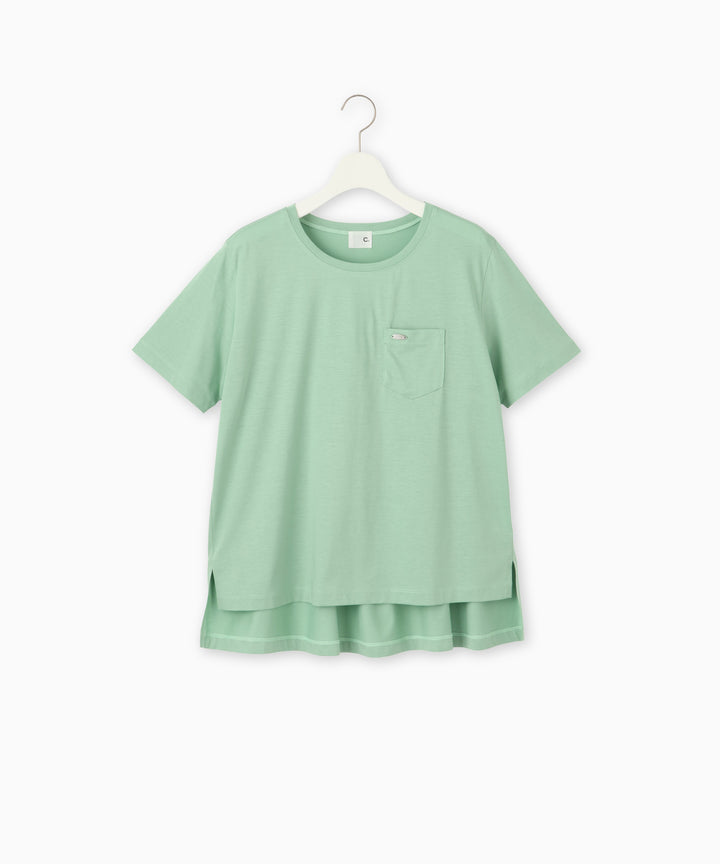 バックタックシンプルTシャツ