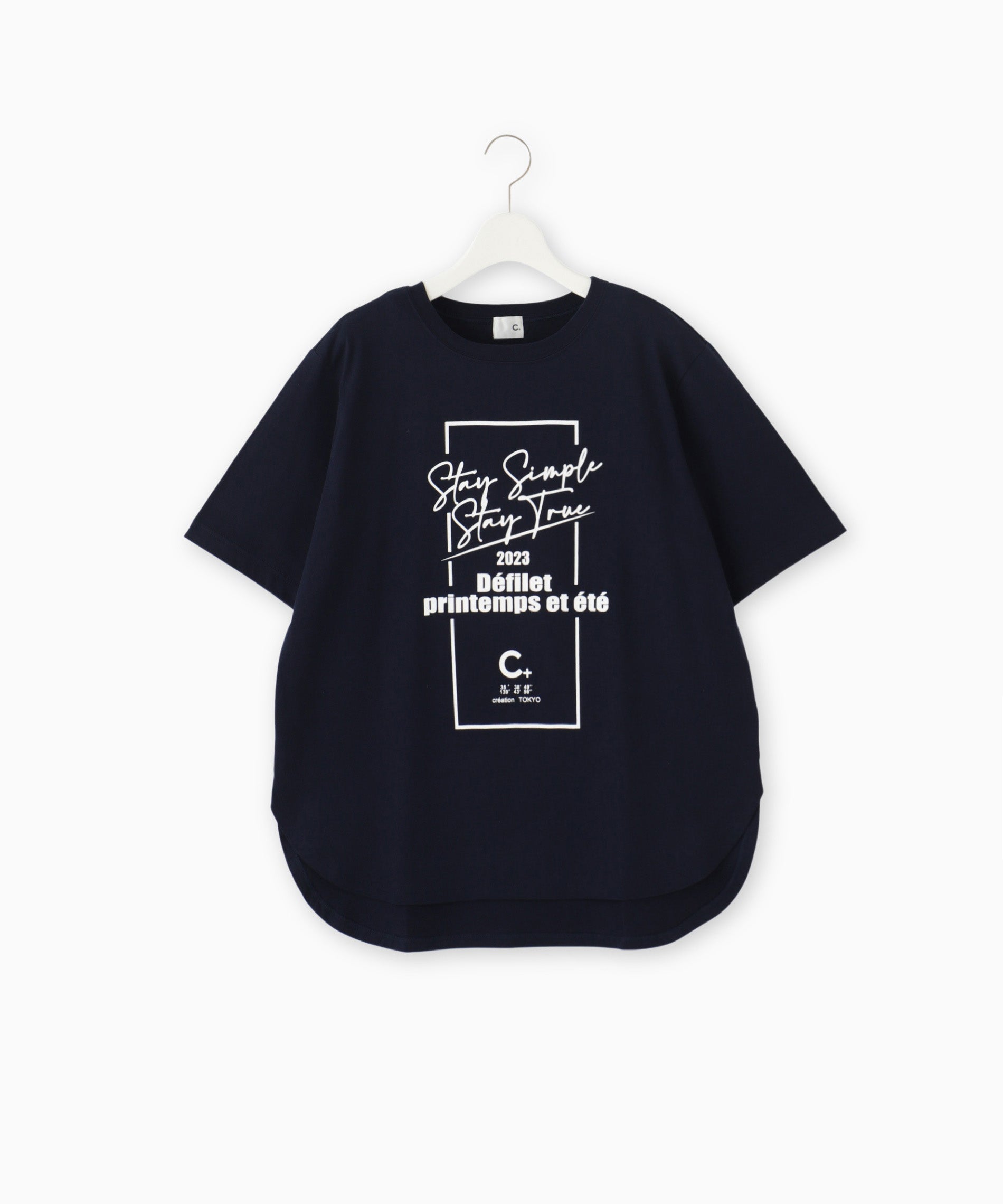 ラウンドヘムプリントTシャツ – FACE SANS FARD