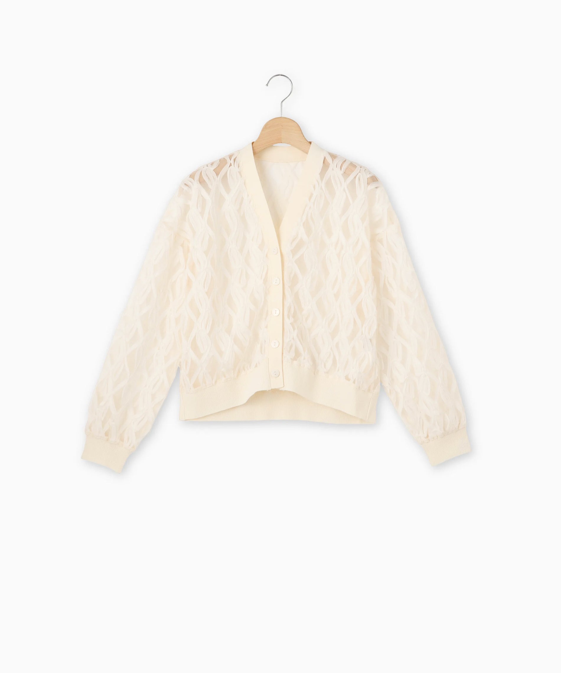 買い誠実 チュール×シフォンカーディガン FARD SANS FACE – ジャケット・アウター