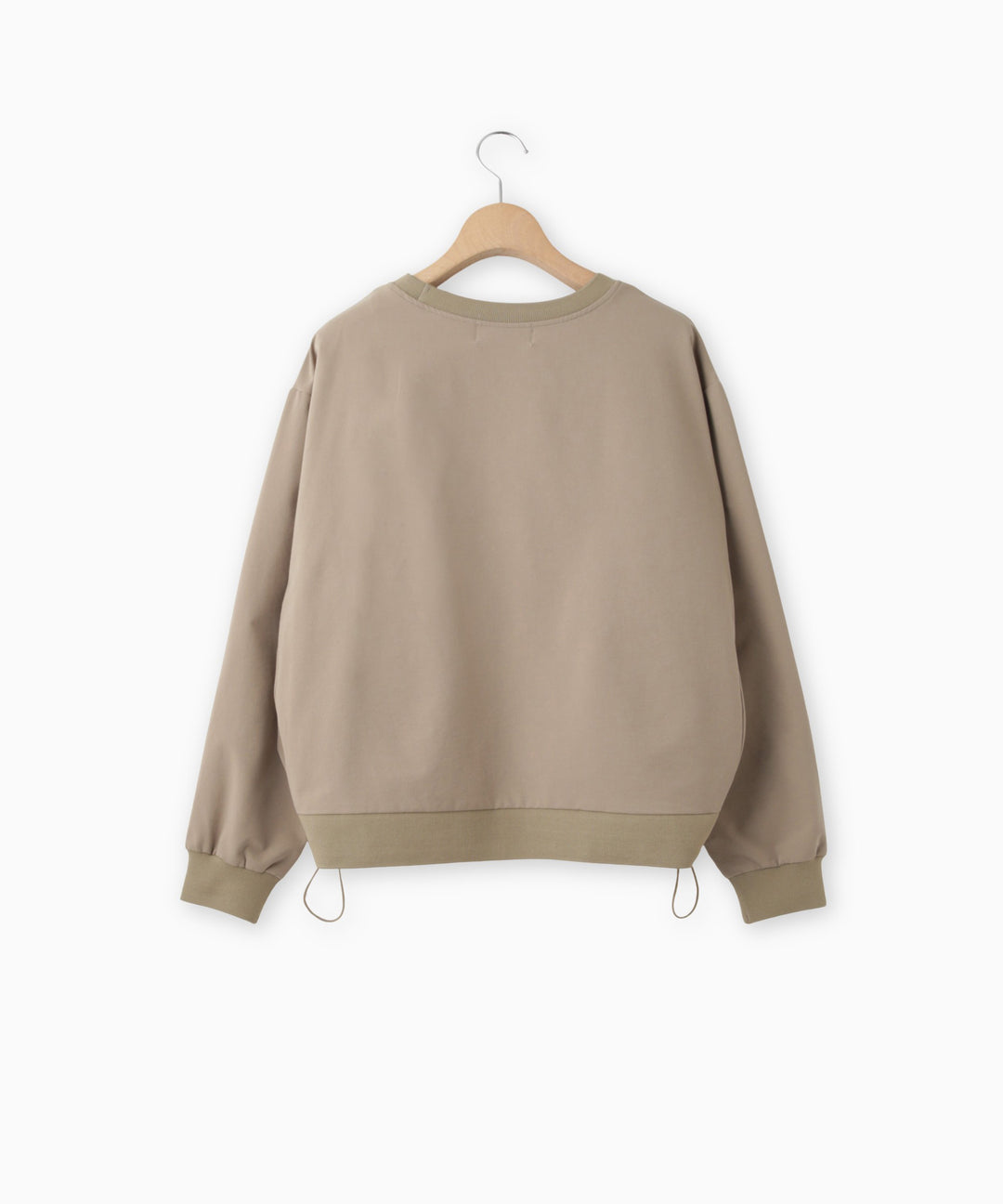 タフタ裏毛フロッキーロゴブラウス