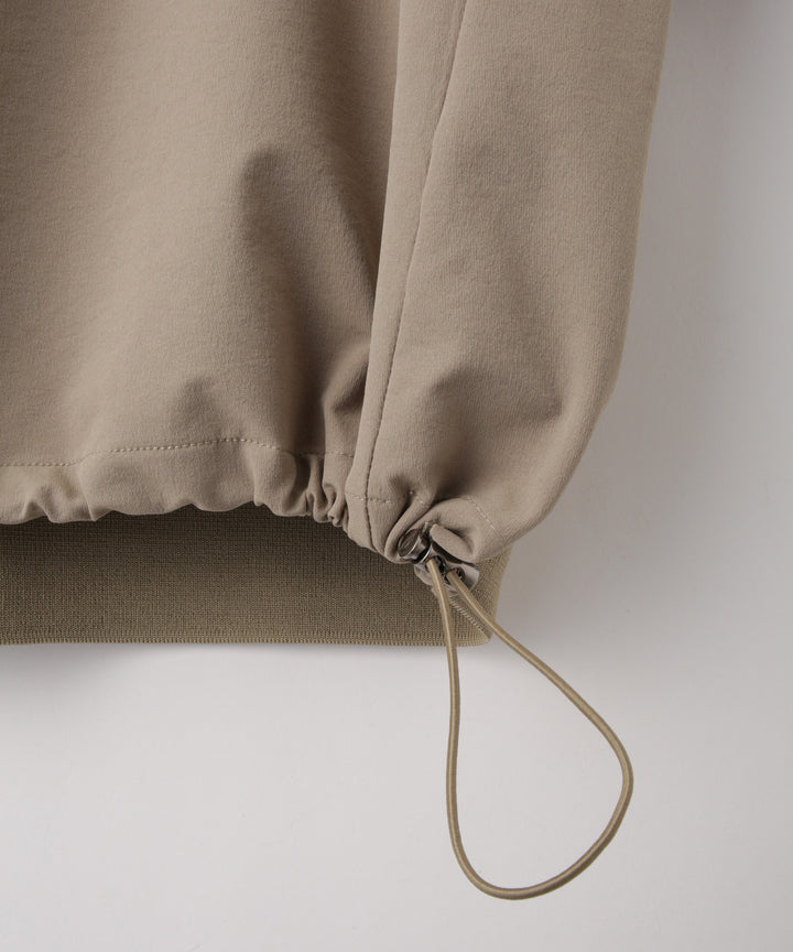 タフタ裏毛フロッキーロゴブラウス