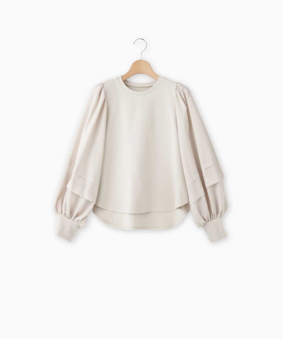 タフタスリーブストレッチポンチトップス