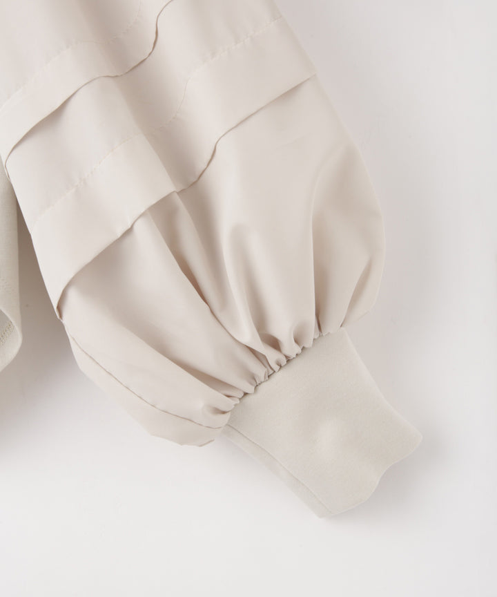 タフタスリーブストレッチポンチトップス