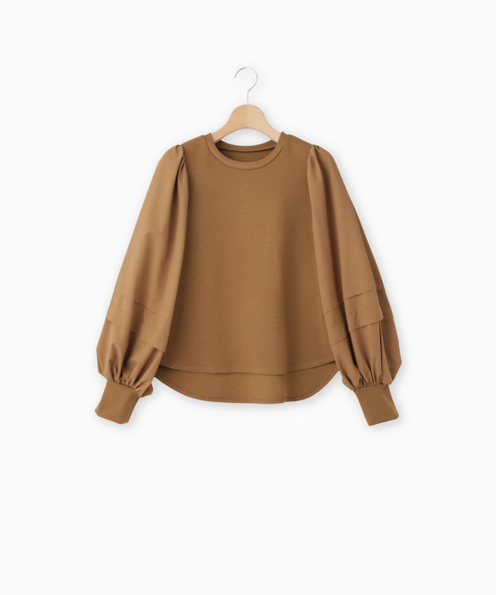 タフタスリーブストレッチポンチトップス