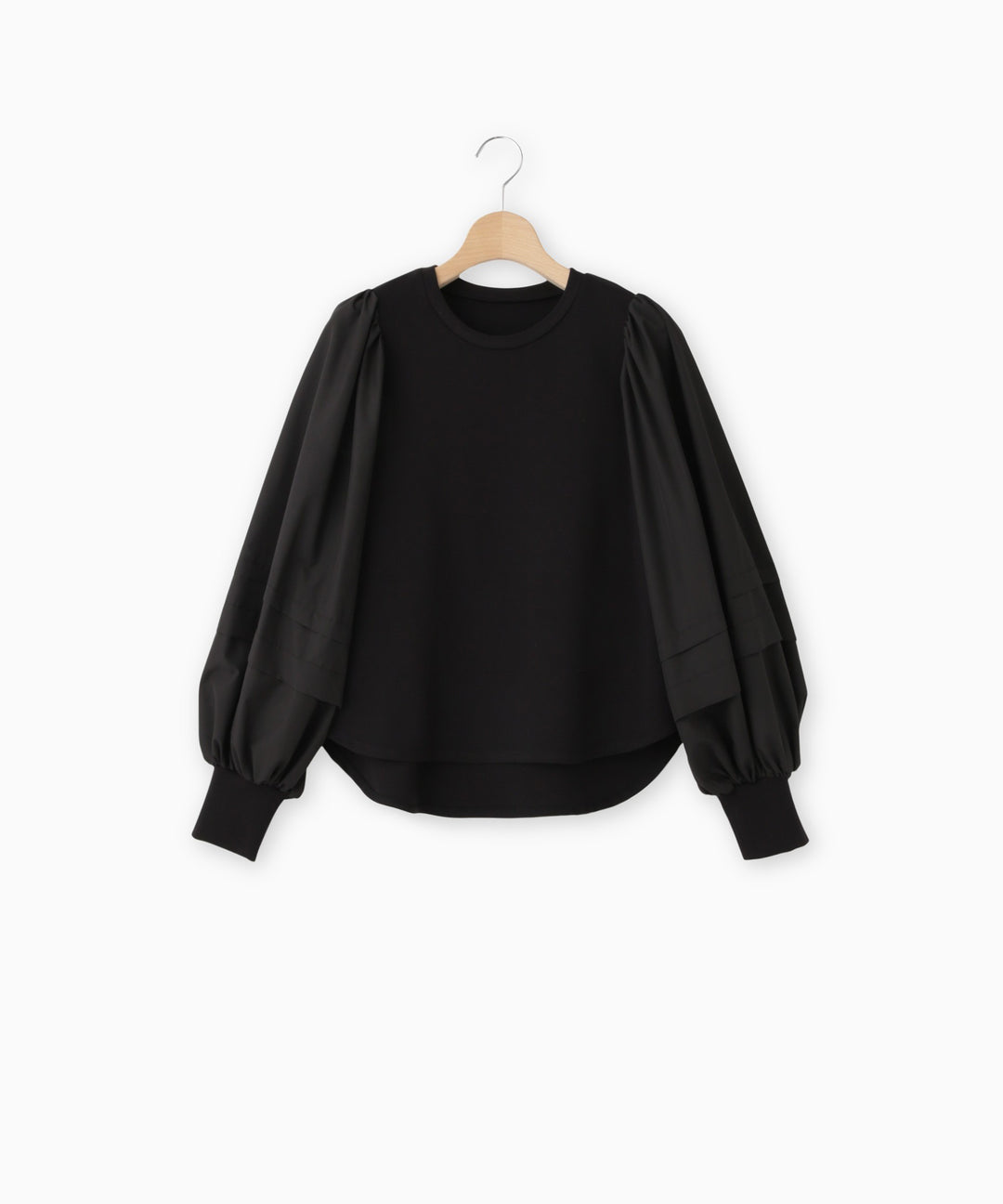 タフタスリーブストレッチポンチトップス