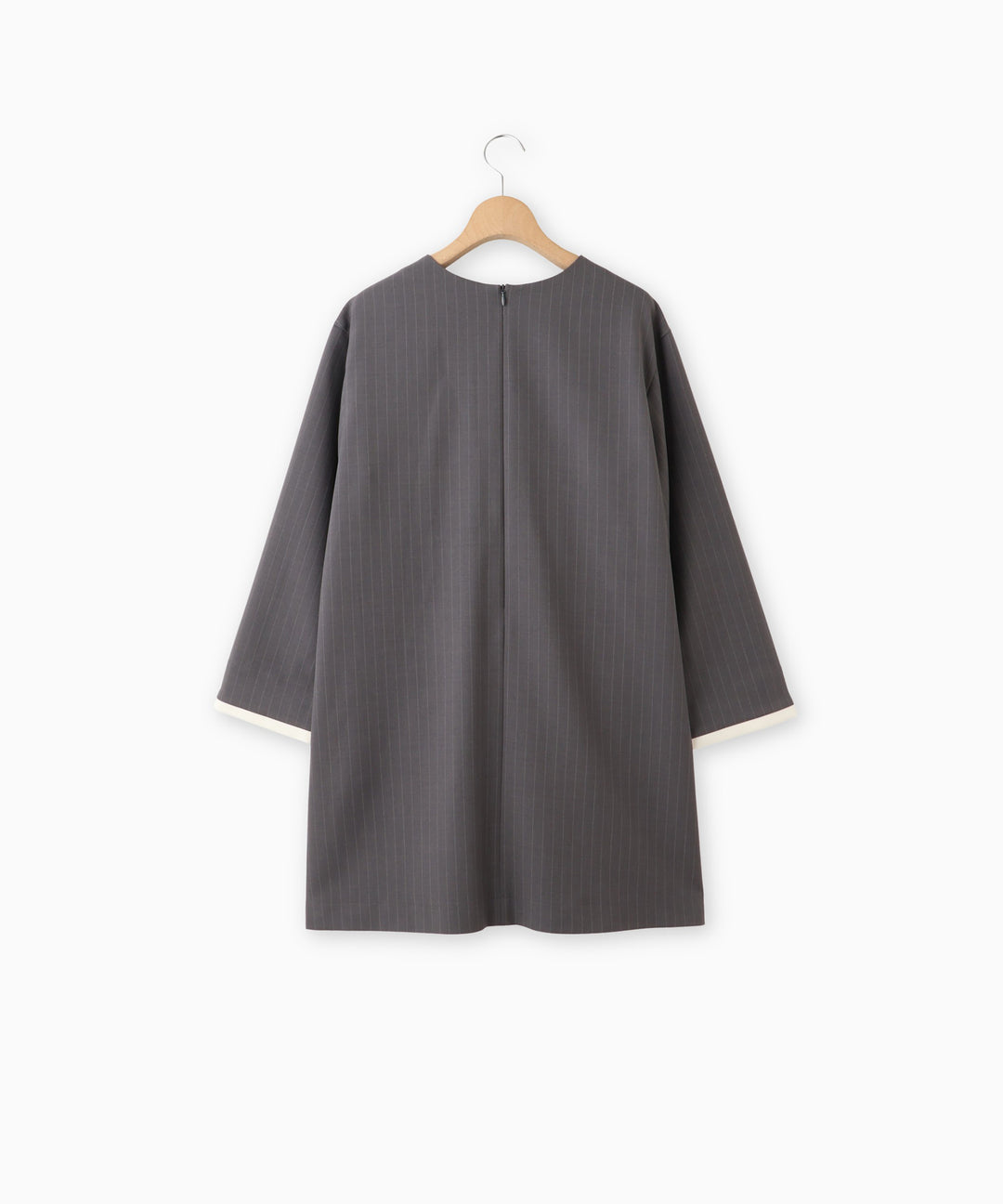 梳毛調シック&シンロングブラウス