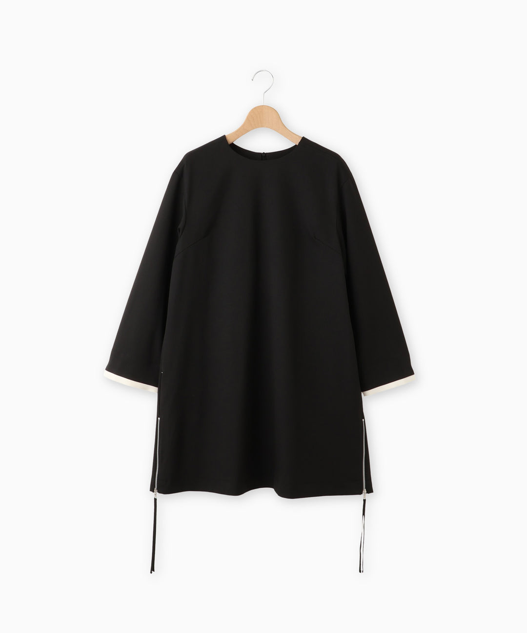 梳毛調シック&シンロングブラウス