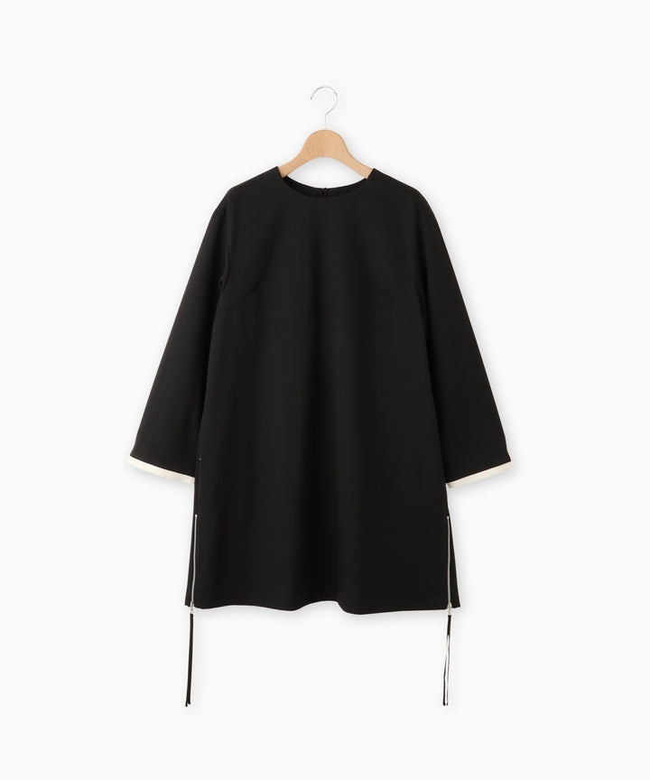 梳毛調シック&シンロングブラウス