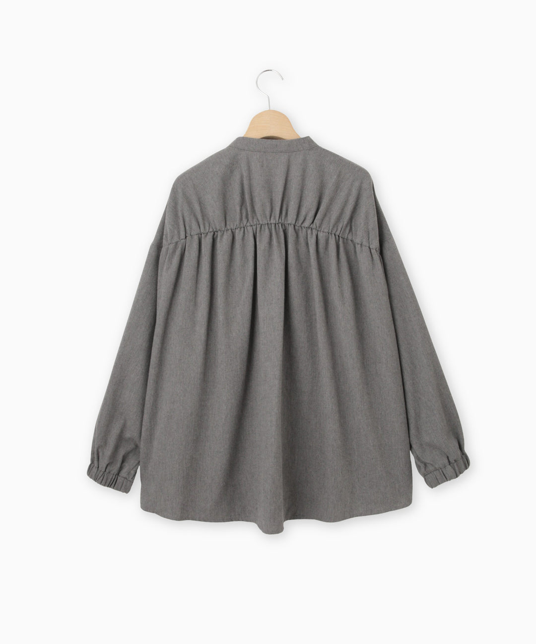 ギャザーバンドカラーブラウス