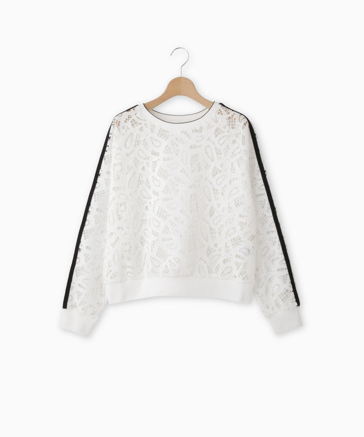 ペイズリーレースブラウス