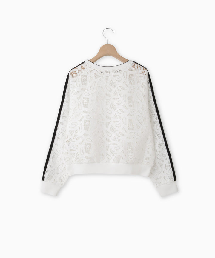 ペイズリーレースブラウス