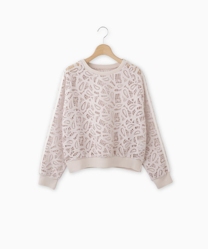 ペイズリーレースブラウス