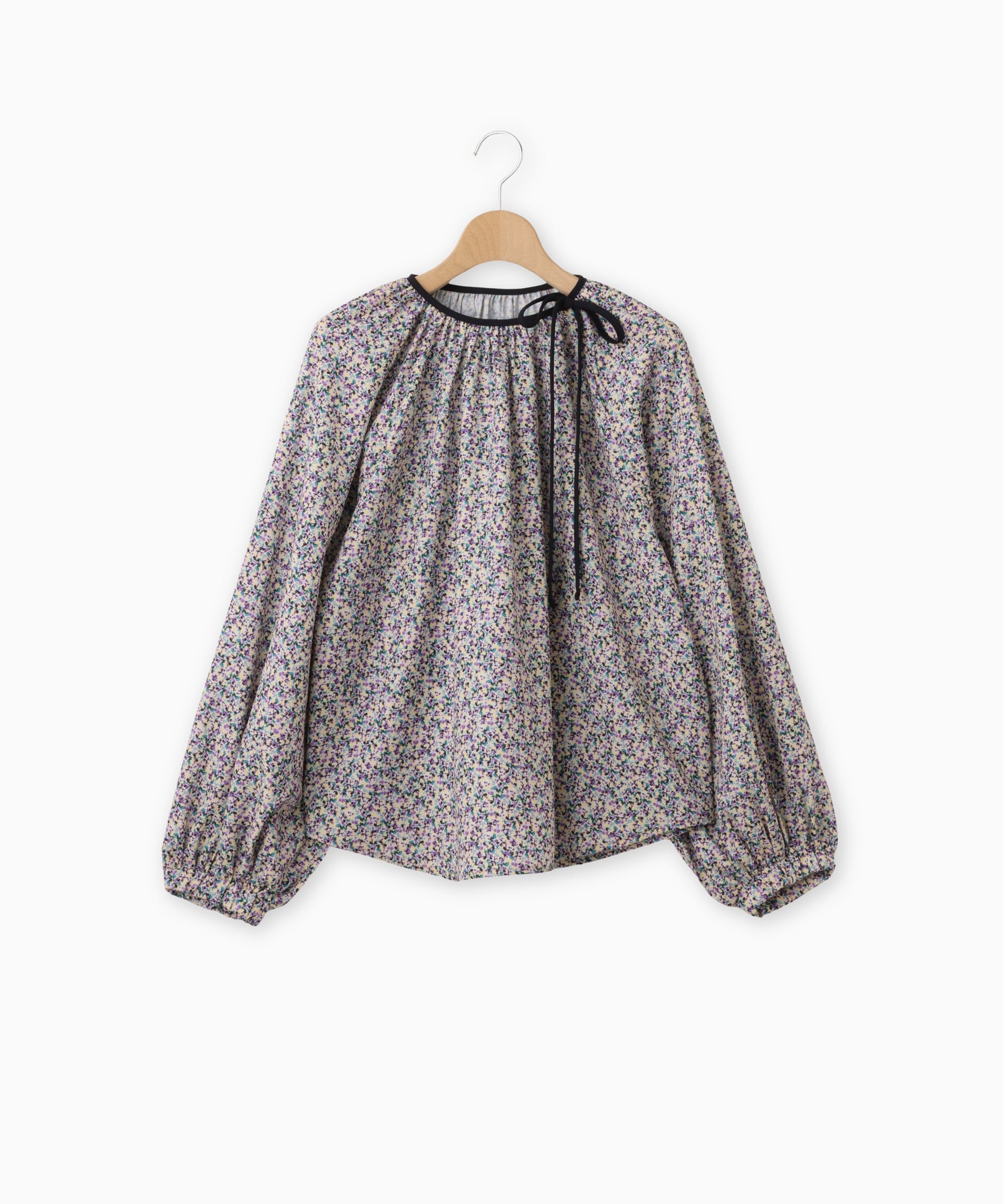 フラワープリントギャザーブラウス – FACE SANS FARD