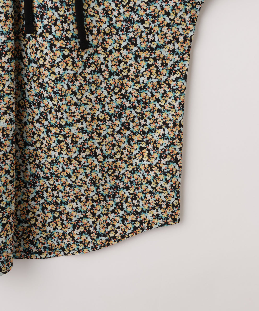 フラワープリントギャザーブラウス