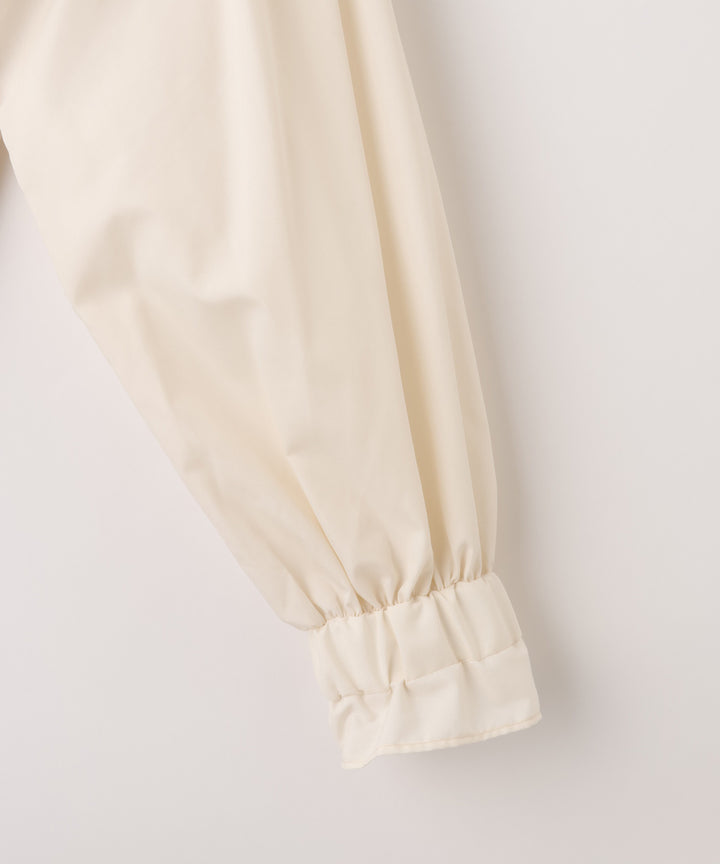 異素材ボリュームスリーブプルオーバー