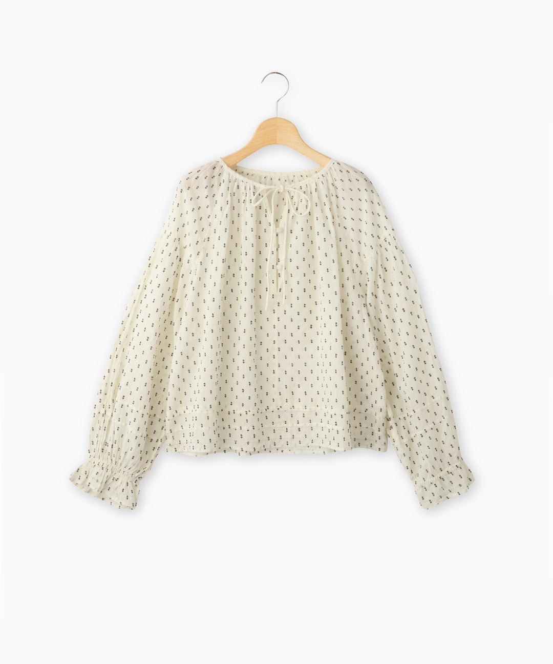 Cut jacquard blouse