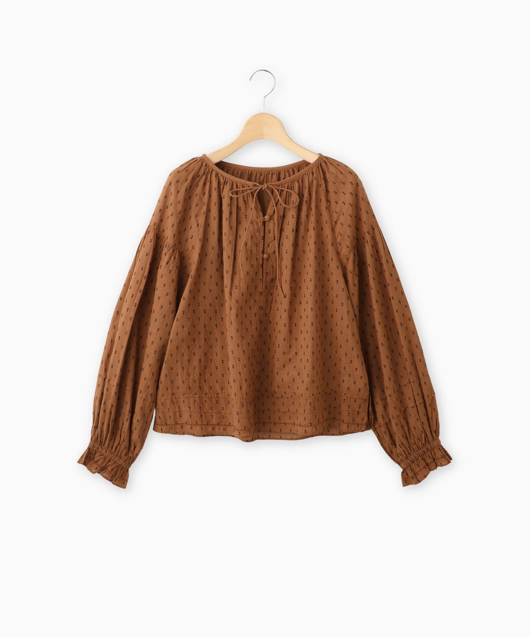 Cut jacquard blouse