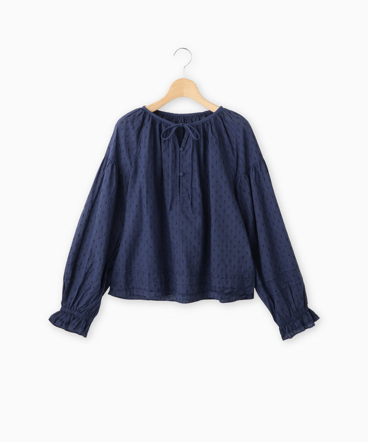 Cut jacquard blouse